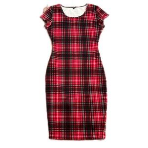XOXO super Stretch Plaid Dress Size L Youth